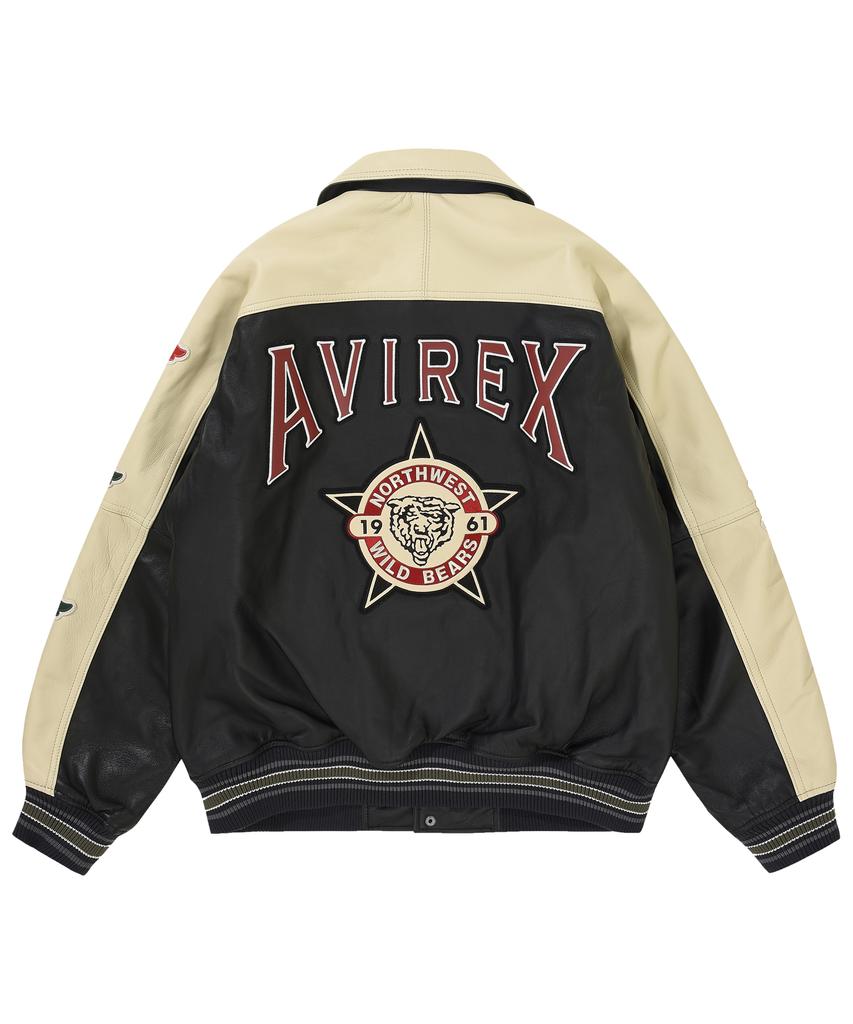 Avirex Leather Stadium Jacket / 7833950013 Black