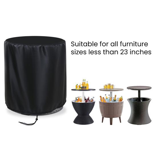 Stool Bar Cover Waterproof Mesh Debris Protection Adjustable Drawstring Windproof Outdoor Patio Table Cover Bar Stool Dust Cover