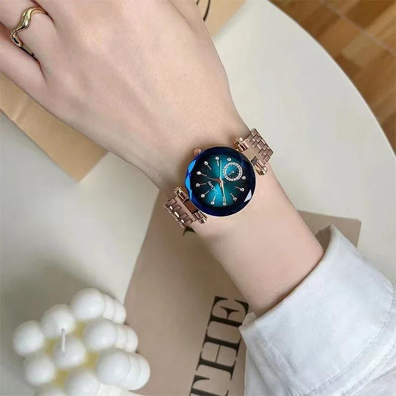 Ladies Watch Luxury Fashion Watch for Women Stainless Steel Quartz Wristwatches Gift