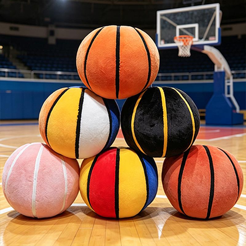 Creative Lifelike Plush Basketball Plush Dolls Simulation Balls Pillow Cute Plush Toy Decor Gift Birthday Gifts Room Decoration