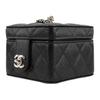 Chanel 23s Gold Buckle Double C Logo Leather Chain Shoulder Strap Lychee Grain Leather Small Square Bag Handbag Women'S Black