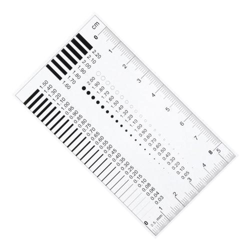 Ledmomo High-Precision SEC Size Estimation Chart, Badge Gauge, Precision Ruler, Diameter Estimation Ruler, Line Width Defect Measurement Tool, Sec Def