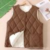 Hochwertige Daunenbaumwollweste Damen Herbst und Winter warm Stehkragen ärmellose Weste Mode Außenweste Jacke