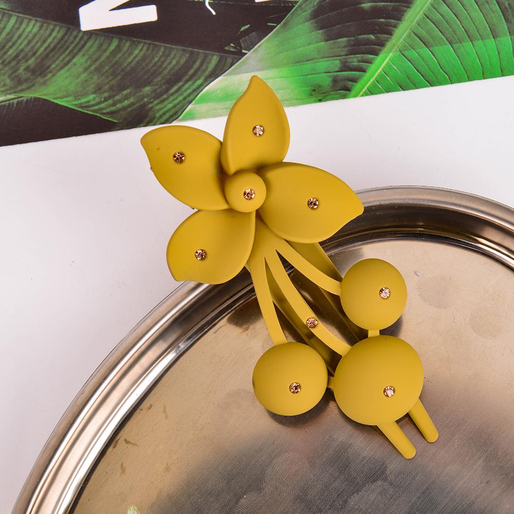 1pc New Cherry Blossom Flower Hair Clip for Women; High-end Feeling Claw Clip with Full Rear Skull Clip; Duck Clip and Side Clip