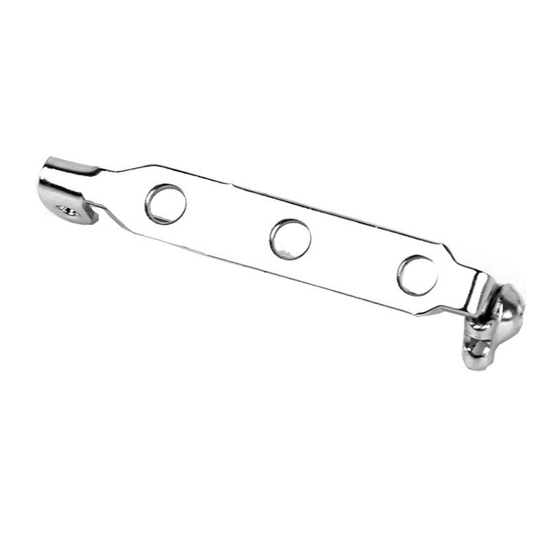 50pcs Bar Pins Brooch Lock Back Safety Catch 25mm 1 Inch Rolling DIY Findings Safty Pins
