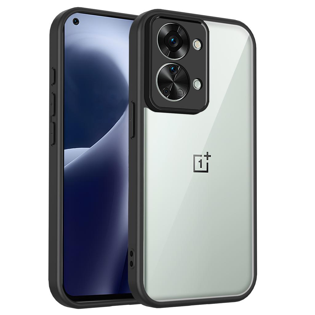 Custodia per Oneplus Nord 2T CPH2399 Bumper in Silicone Antiurto Cuscino d'Aria Cover Posteriore Trasparente Opaca Custodia Rigida per Telefono per One Plus Nord2T