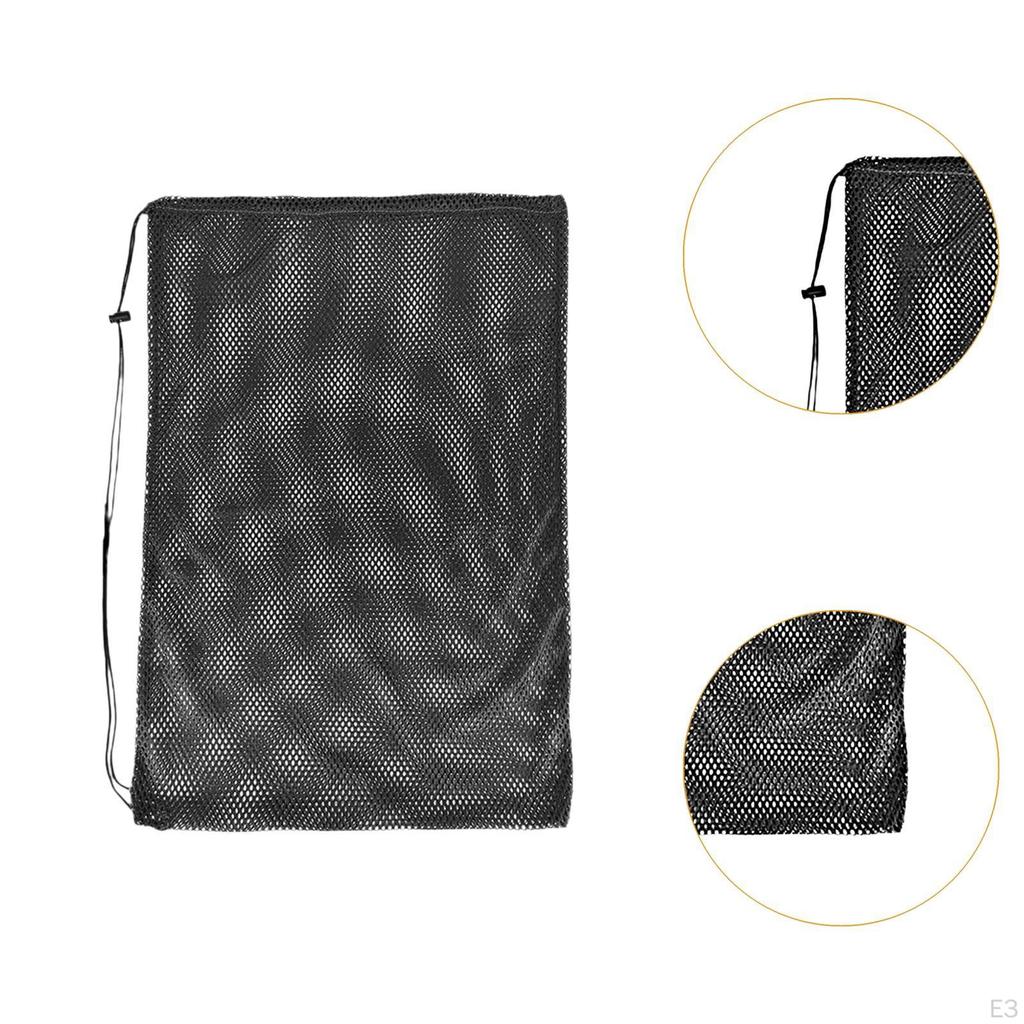 Athletic Gear Storage Bag Mesh Design Drawstring Backpack for Beach And Gym Use