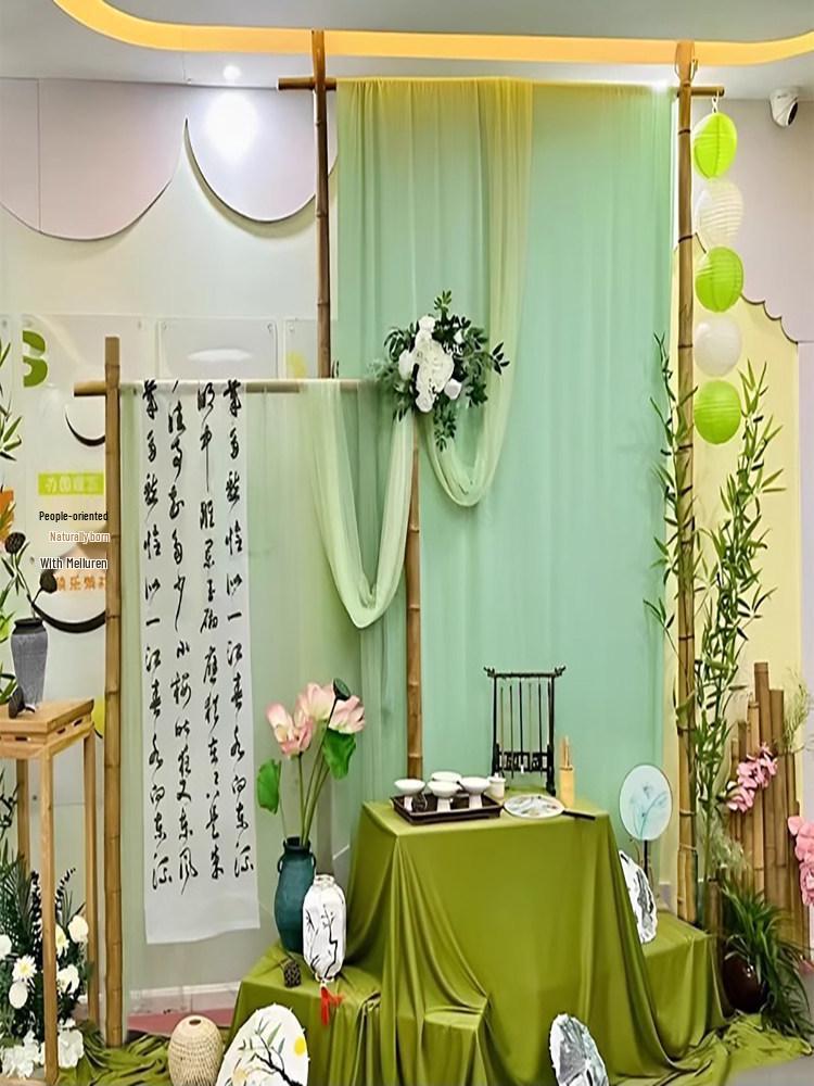 Bamboo Shelf Display Stand for Weddings and Events - Bamboo Pole Frame for Welcoming and Commercial Outdoor Decor Custom Sizes Supported