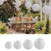 12pcs Chinese Round Paper Lanterns for Wedding Party Decoration White Japanese Hanging Lampshades New Year Decoration