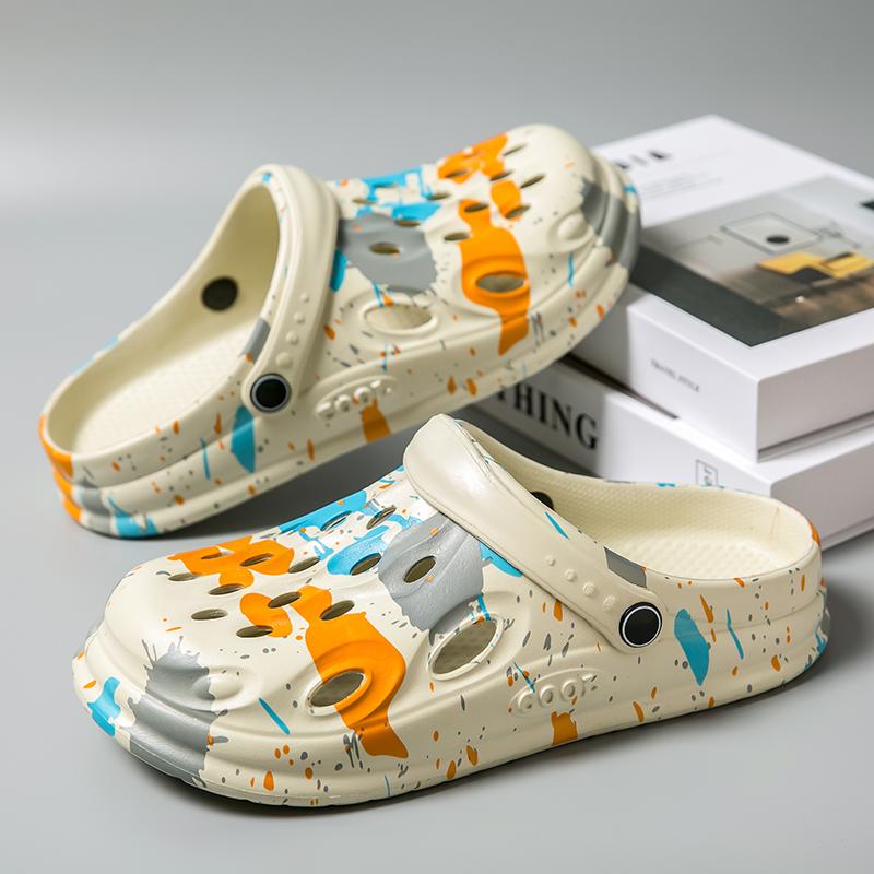 Croc Shoes, Summertime Fashion Forward Outside Athletic Beach Slide Shoes, Anti-Skid, Soft-Soled, Breathable Outside Sandal Shoes