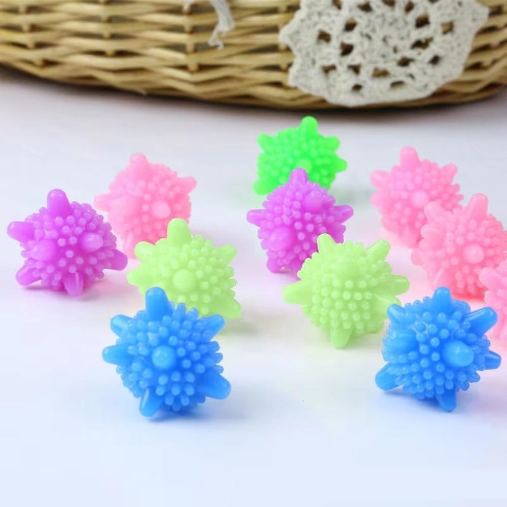 10PCS Reusable Plastic Laundry Balls Solid Friction Stain Removal Balls Antitangle Wash Balls Washing Machine