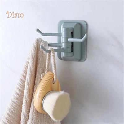NO.HS Badezimmer Wandhalterung Selbstklebende Haken Drehbare Handtuchhalter Kleinigkeiten Kleiderbügel Handtücher Waschlappen