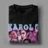 Funny Karol G T-Shirts Men Round Neck Pure Cotton T Shirt Short Sleeve Tees Gift Tops