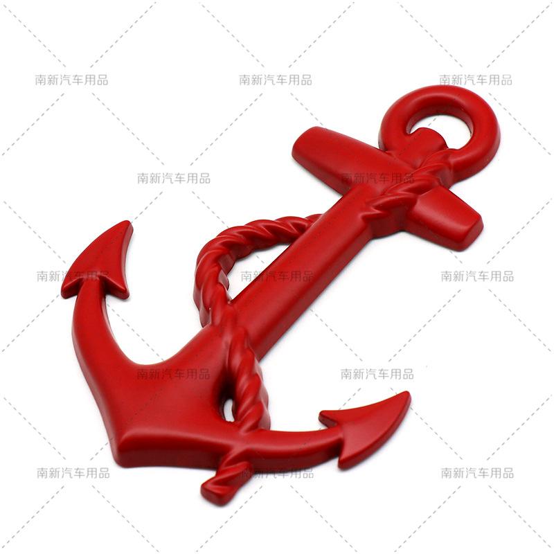 

Персонализированные наклейки на заднюю часть автомобиля, морские наклейки, наклейки на боковые двери с изображением пиратского корабля, металлический значок в виде якоря, наклейки на автомобиль #6 чёрный