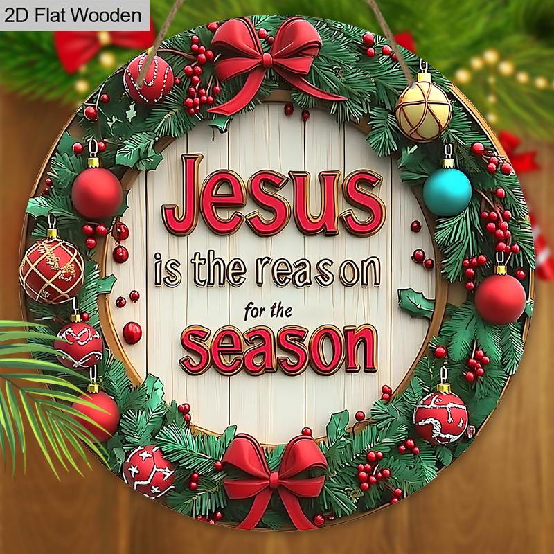 Jesus Weihnachten Holzschild - Navidad Schild für Haustür, Wandbehang Dekor - Idealer Weihnachtsschmuck