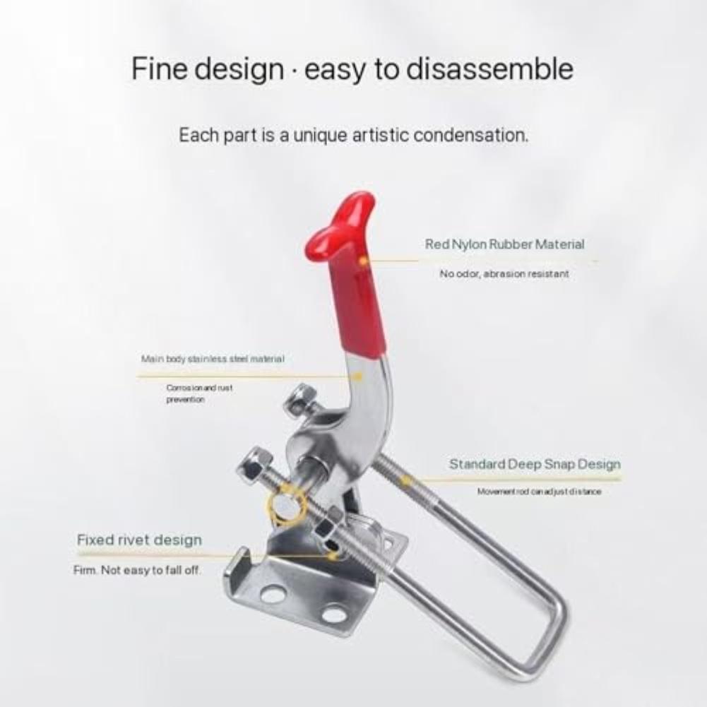 4pcs Toggle Rod Tensioner Door Bolt Clip Accessories Adjustable Spring Lock For Doors Machinery Automotive Components