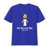 Christian Jesus John 3 16 Cotton T Shirt Hii Saved Me Design vintage Washed Soft fashion Slightly Stylish Stretched Casual