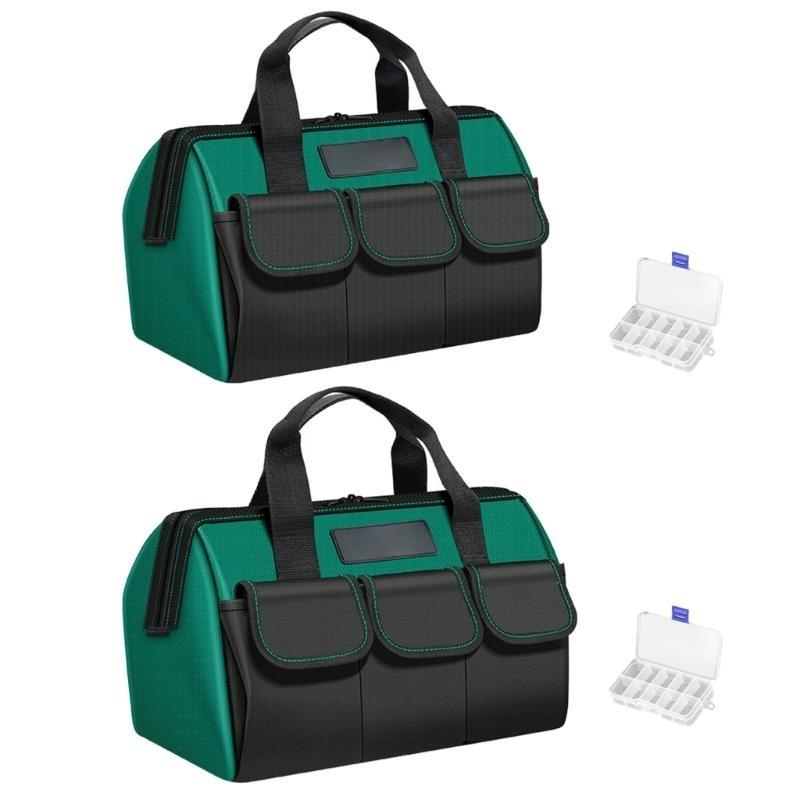  16/18inch Oxford Cloth Tool Bag Maintenance Storage Bag for Easy Organization Transport Tools Workshops Homes Electrician