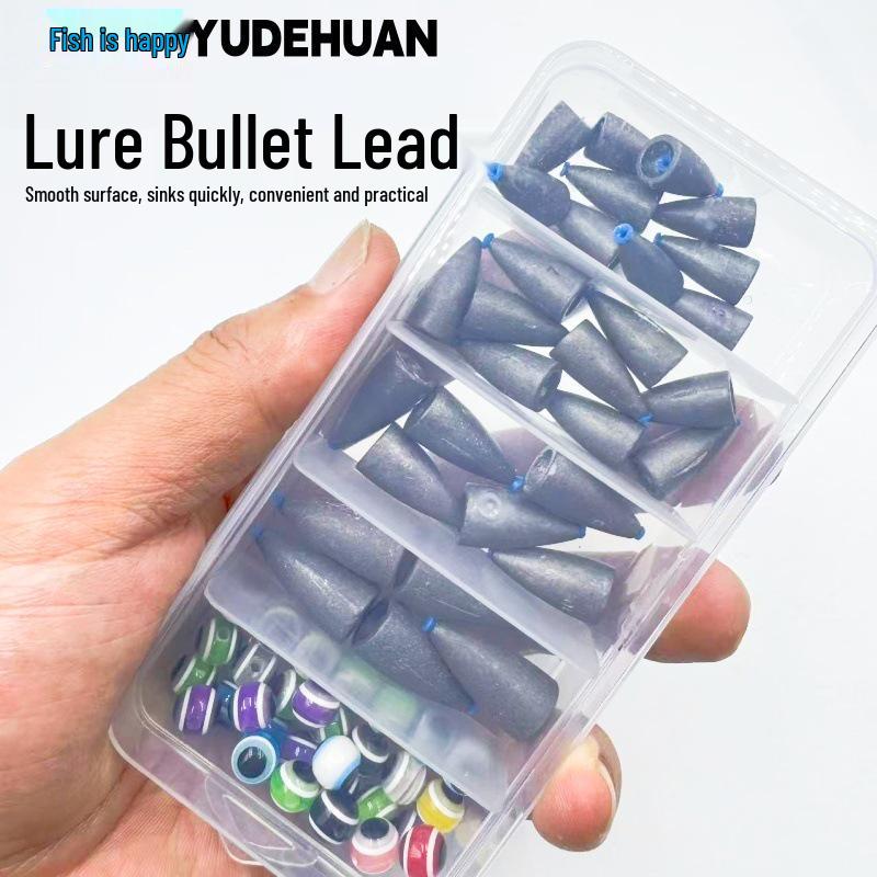 25-Piece Texas Rig Bullet Sinker Set: Carbon Steel Alloy with Plastic Core