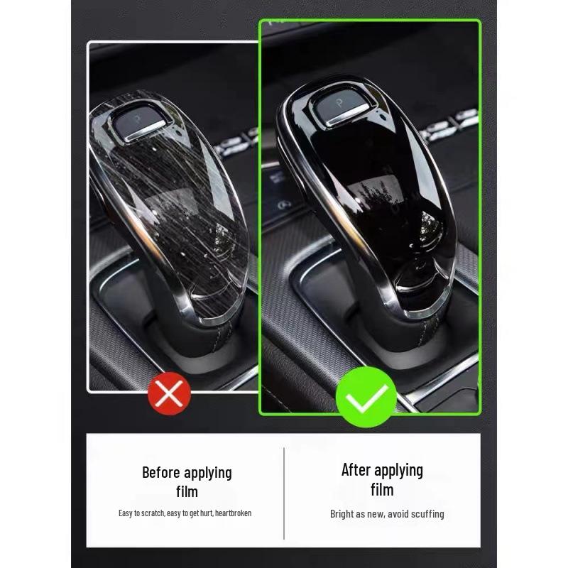 Cadillac CT5 Interior Protection Film Set: TPU Gear Shift, Center Console, and Navigation Screen Films.
