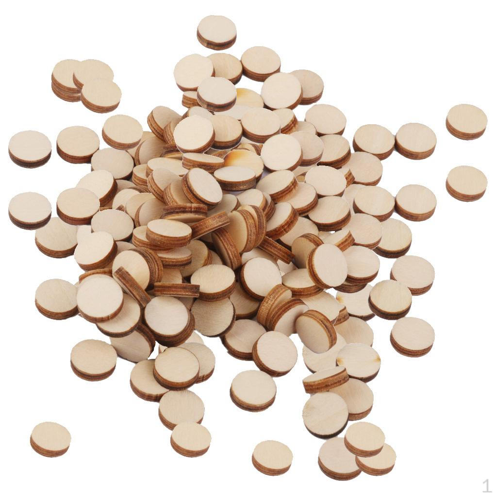 

200 штук Деревянные Круглые Украшения DIY Крафт Скрапбукинг 10мм