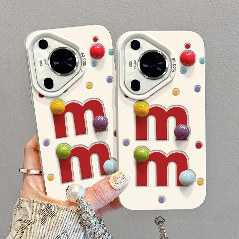 Applicabile a custodia per cellulare Huawei pura70pro all-inclusive anti-caduta p60 di nicchia carina creativa colorata chicchi di cioccolato