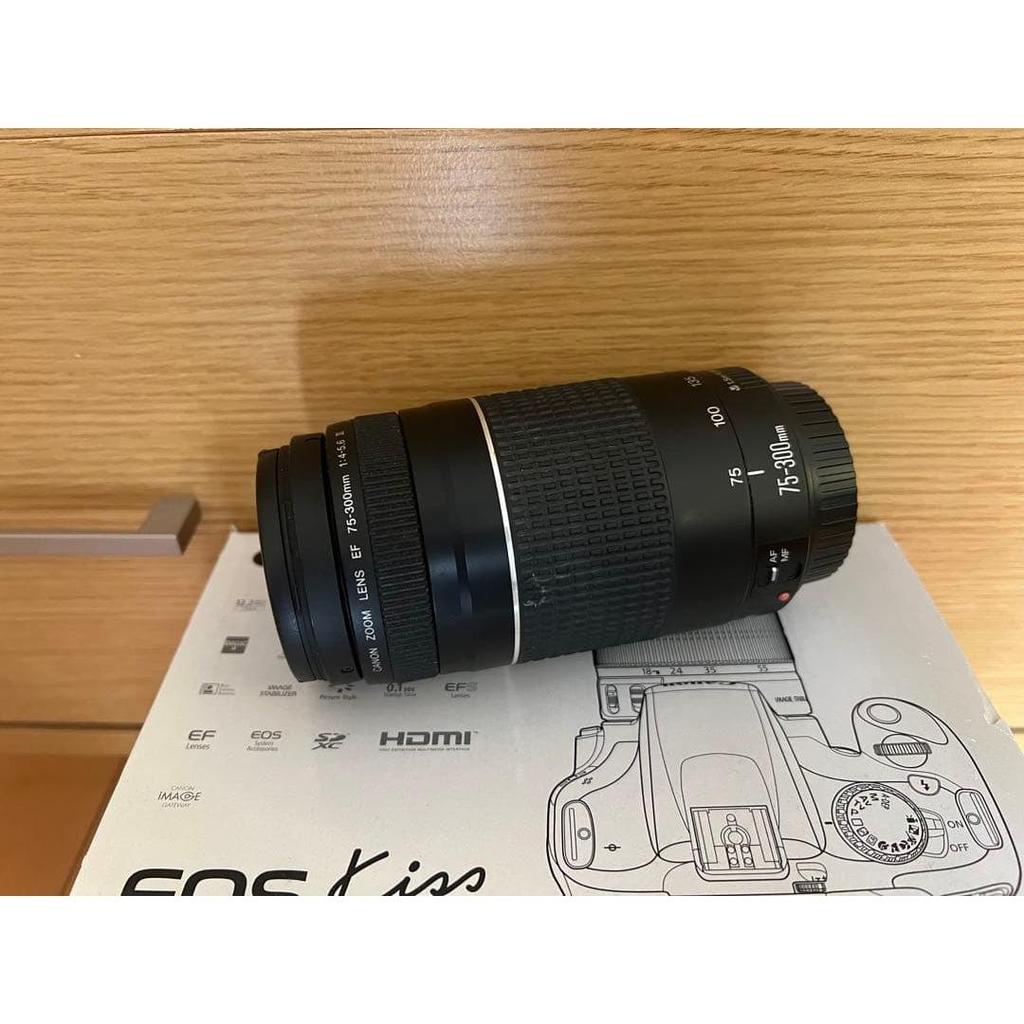Used EOS Kiss X50 with 75-300mm telephoto lens