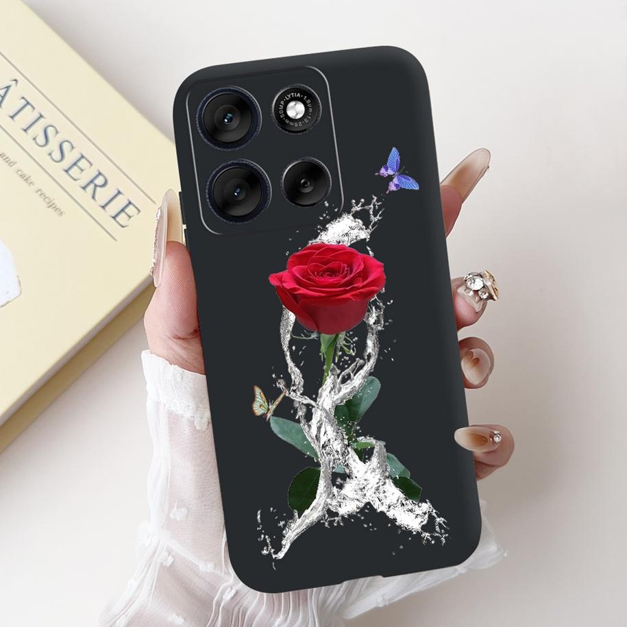 For Motorola Moto G86 G56 5G Case 2025 Fashion Flower Marble Sunset Capa Soft Silicone Phone Cover For MotoG56 MotoG86 5G Bumper