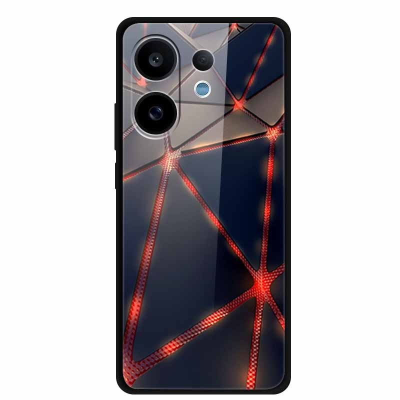 For Vivo V60 5G Glass Case Fashion Cool Animal Tempered Glass Back Cover Case For Vivo V 60 2025 Phone Cases 6.77" Fundas Coques