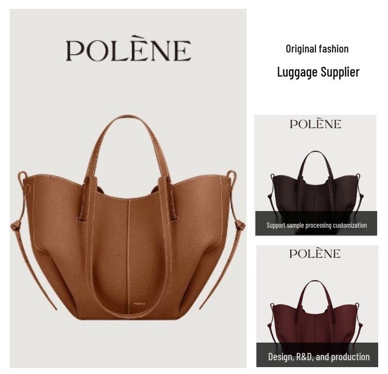 Polen Pollingen Cowhide Bucket Bag - Large Capacity Women's Tote & Handbag for Commuting