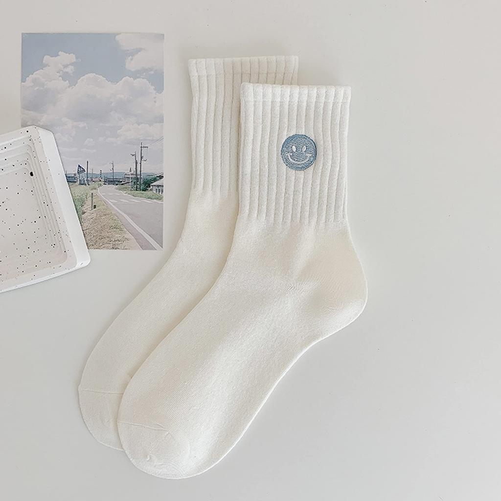 School Patterned School Ankle Bulk Middle High [MonikaSun] Socks, Embroidered, Stylish, Cute, Sports, Outdoor, Socks, Spring/Summer, Cotton,