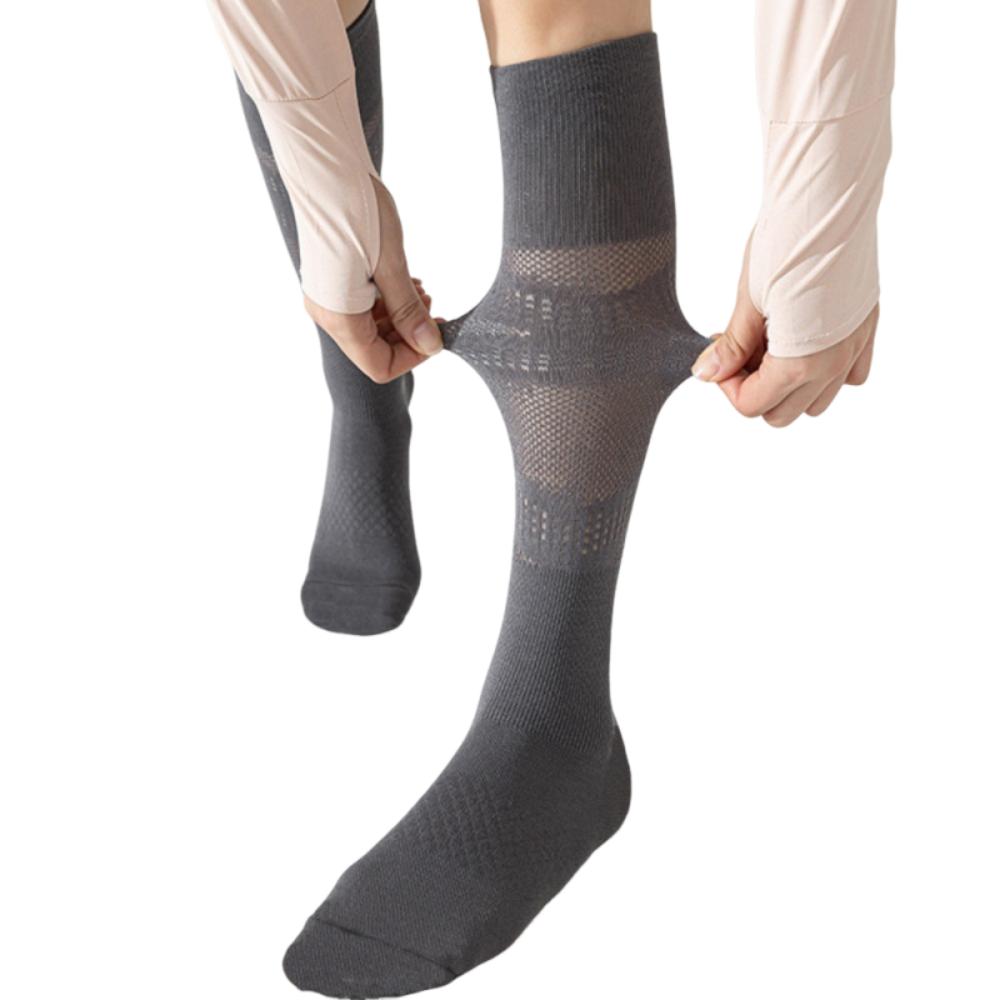 

High Elasticity Pressure Socks Thin Style Fitness Sports Calf Socks Running Socks Casual Wear темно серый