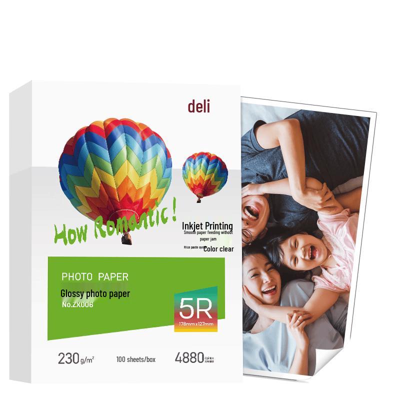 Deli 7-inch Glossy Inkjet Photo Paper