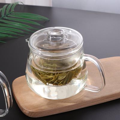 Transparent Glass Tea Pot Heat Resistant Kung Fu Tea Set Pot Set Flower Teapot  Oolong Tea Brewing