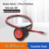 Waterproof Round Boat Rocker Switch with Illuminated Button, 2 Pins, 6A 250V, 20mm Hole
