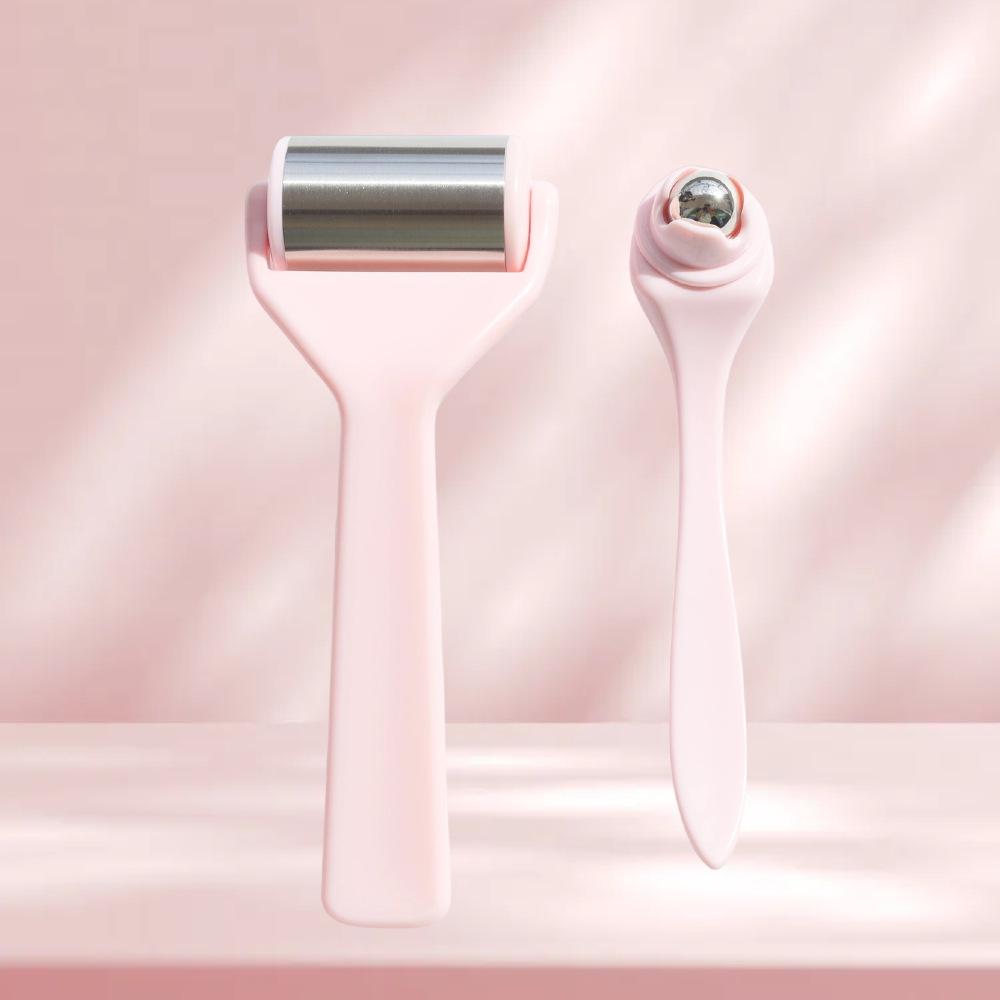 

Набор роликов для лица из нержавеющей стали и массажной палочки для крема для глаз