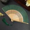 Folding Fan with Narrow Edges In Ancient Style, New Chinese Style Portable Summer Hollow-Out Fan for Women, Suitable for Hanfu and Dance