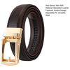 Men Belt Automatic Buckle Soft Simulated Leather Adjustable No Hole Belt with Fake Pin Design Quick Release Jeans Trousers Belt