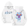 Children's Casual Round Neck Printed Pullover Long-sleeved Hooded Sweatshirt Top