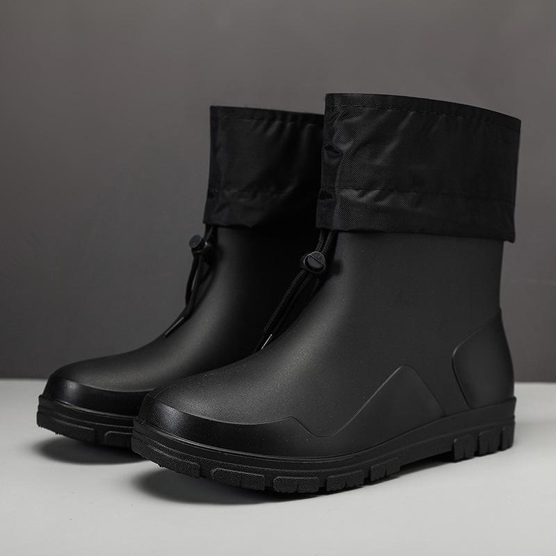 

Сапоги мужские для рыбалки, модные, нескользящие, водонепроницаемые, для дома, кухни, работы, резиновые сапоги, сапоги для мытья автомобиля, размер 39-45 44 чёрный