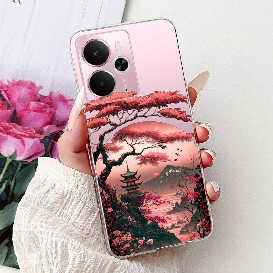 For Realme 14 5G Case Realme 14T Cover RMX5078 RMX5075 Shockproof Silicone Soft TPU Flower Bumper For Realme14 14 T Phone Shells