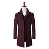 Korean Version of Fashion Men's Woolen Coat Casual Wool Men's Trench Coat Non-ironing Woolen Coat Jacket