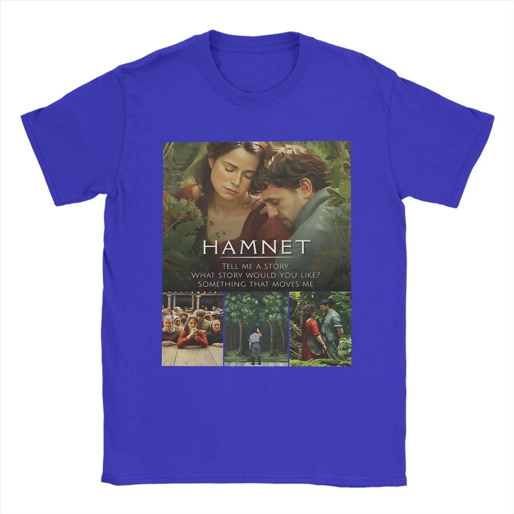 Hamnet Movie T-Shirts Men  Vintage 100% Cotton Tee Shirt Round Collar Short Sleeve T Shirt Original Clothing