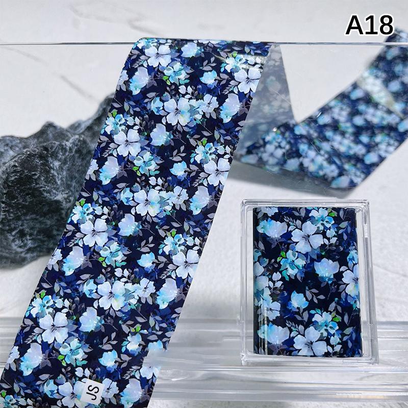 1Pcs 100cm Flower Rose Nail Transfer Foils Sticker Paper Floral Stickers Nails Wraps Tulip Nail Art Stickers Decal Nail Art