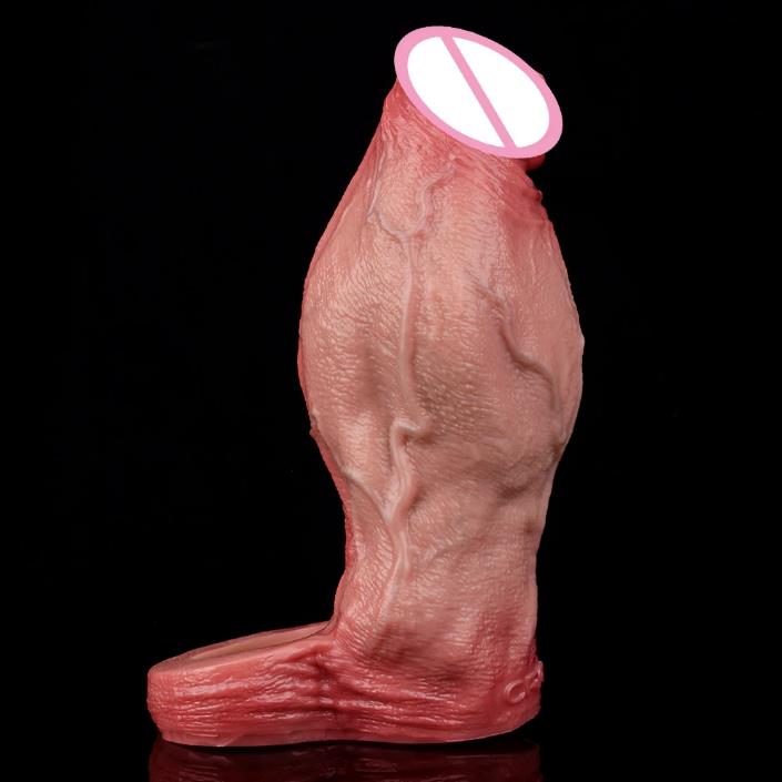 FAAK Realistic Penis Sleeve Size S M L XL Silicone Open-ended Dick Sheath Ring Realistic Hollow Dildo Sex Toy Cock Enlargement