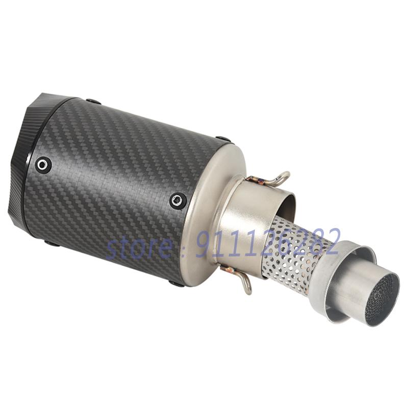 Universal 51mm 60mm Motorcycle Exhaust Escape Modified Muffler Removable Catalyst Silencer DB Killer Noise Reduction Purify