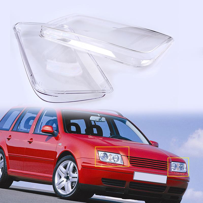 1 Pair Car Lights Headlight Mask Head Lamp Shell Clear Cover for VW Bora Variant 4 Motion 1999-2005 Foglamp Housing Accessories