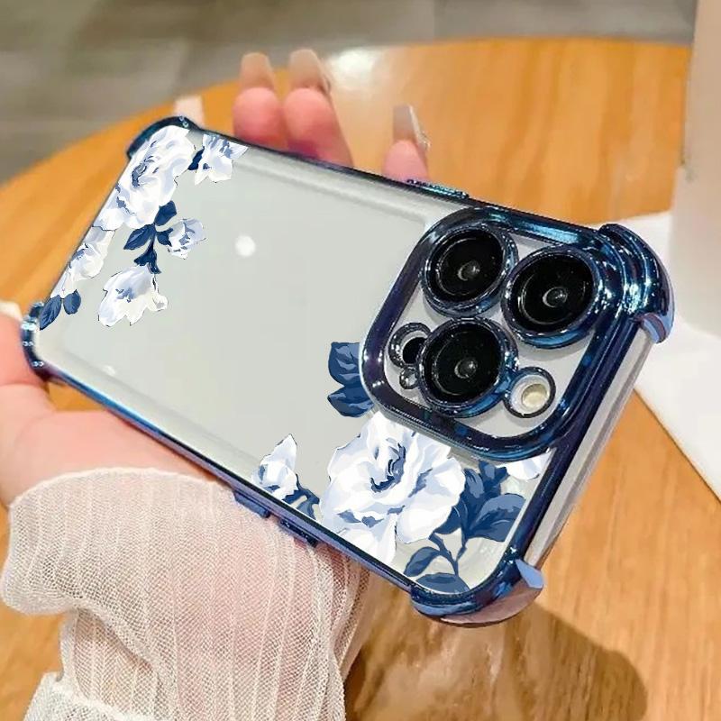 Night White Rose Flower Case For Huawei Honor 600 400 Pro Magic 7 Lite X5C X6D X7D X8D X9D X8C X8B X8A X7A X6C X9B X5B X6A X9A