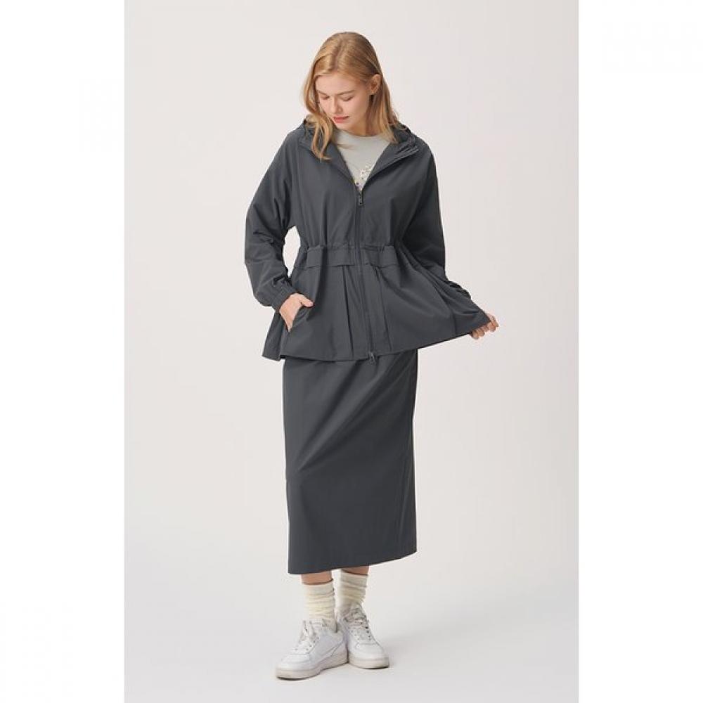 Huit Hooded Big Pocket Half Jumper Htwjp6i05t