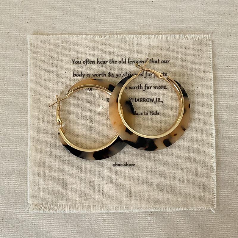 Cercei Metal Rășină Carapace de Țestoasă Femei Exagerat Nișă Personalitate Simplu Versatil Temperament Modă Trend Cercei